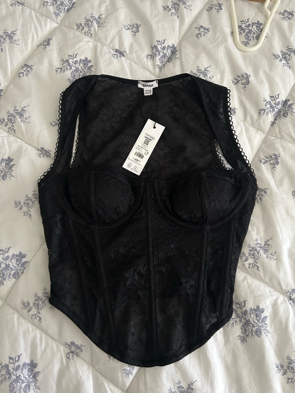 Garage Black Lace corset top